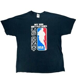 US Army T-Shirt My‎ Son Don't Play Games Graphic Tee Patriotic XL